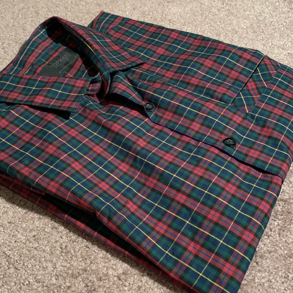 Mens Topman Short Sleeve Casual Shirt